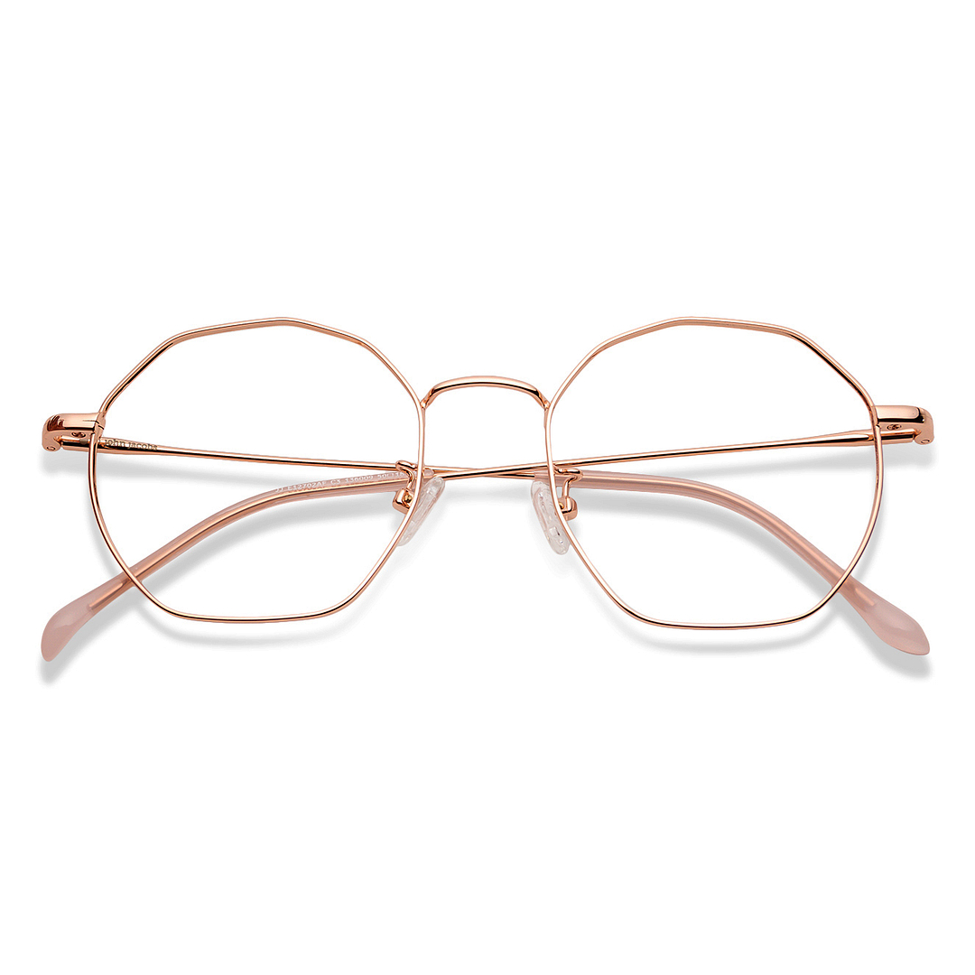 John Jacobs Online Gold Full Rim Geometric left side