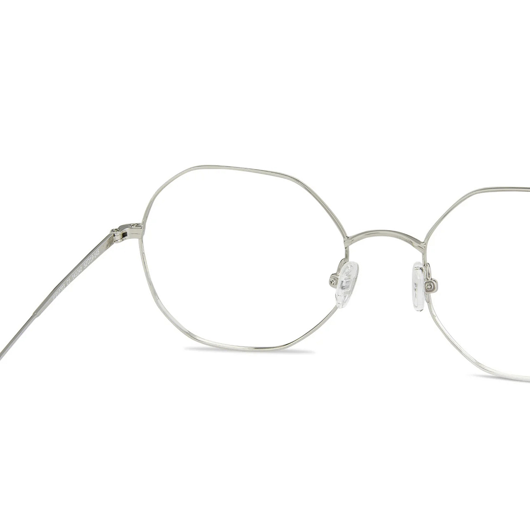 John Jacobs Online Silver Full Rim Geometric right side