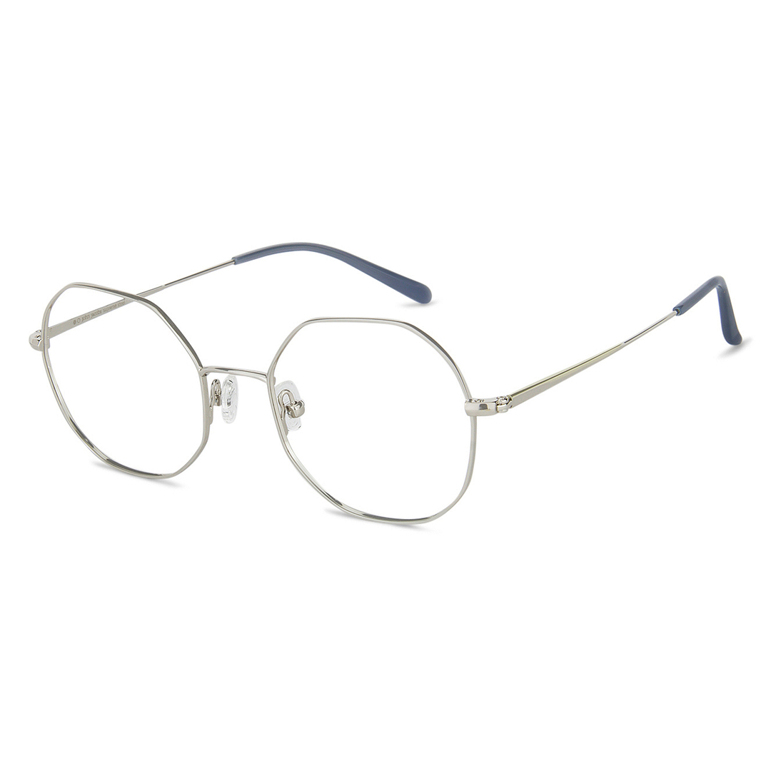 John Jacobs Online Silver Full Rim Geometric right side