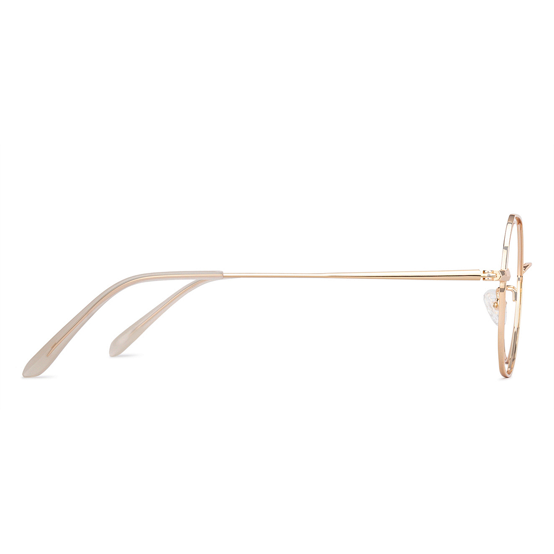 John Jacobs Online Gold Full Rim Geometric left side