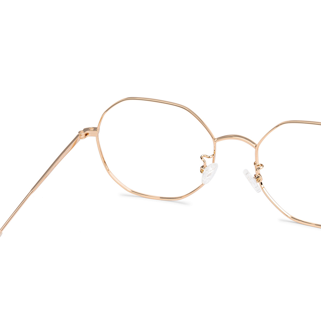 John Jacobs Online Gold Full Rim Geometric right side