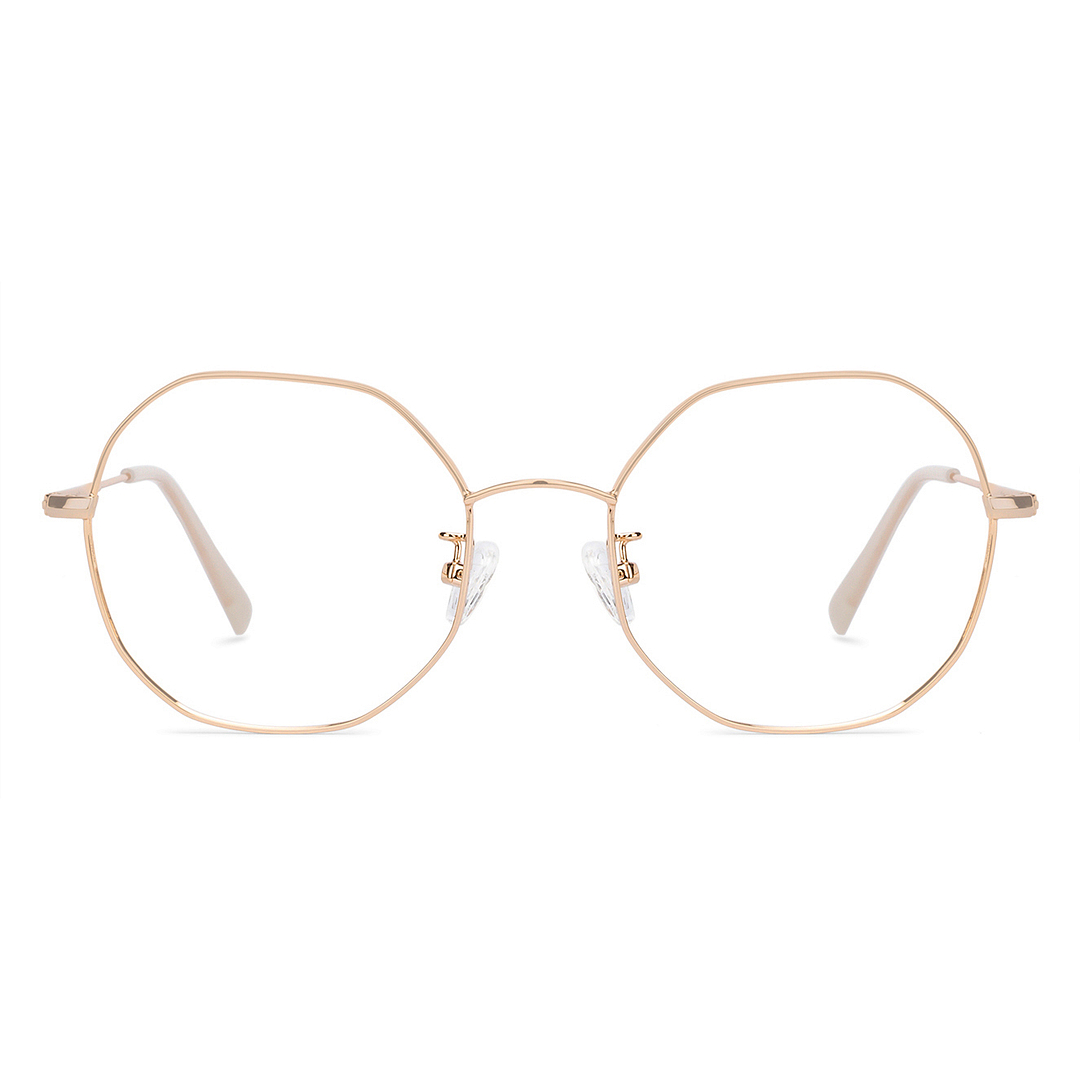 John Jacobs Online Gold Full Rim Geometric left side