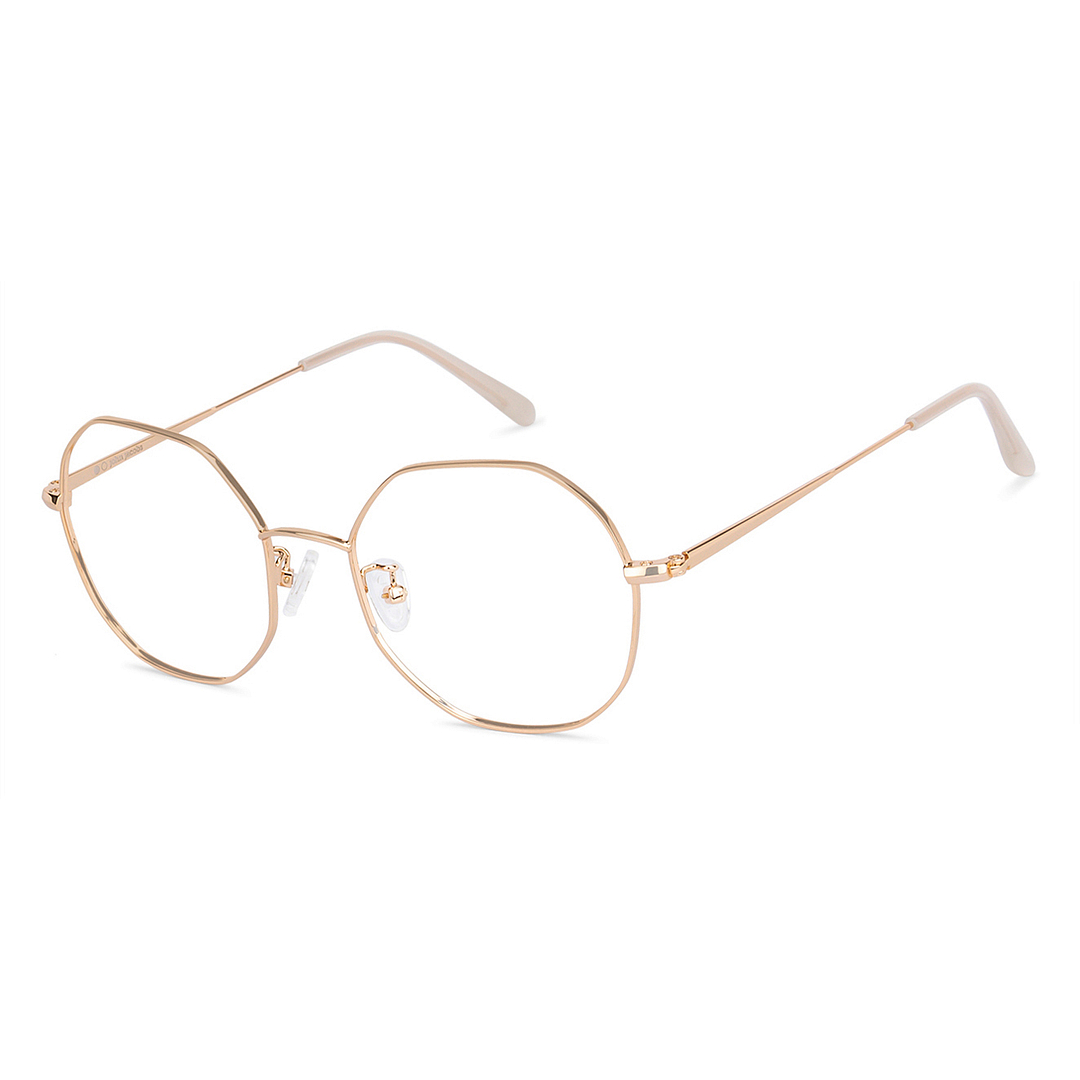 John Jacobs Online Gold Full Rim Geometric right side