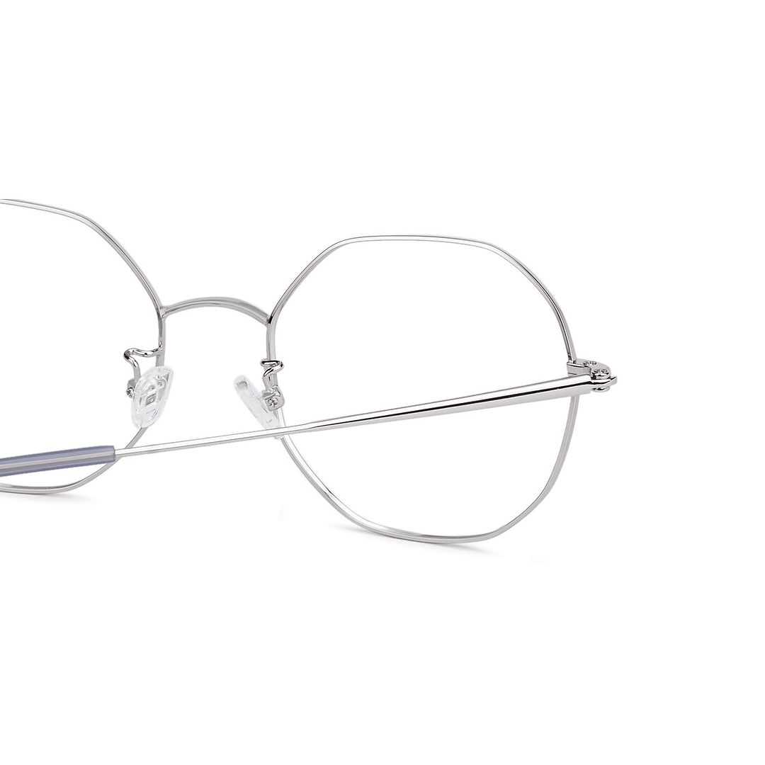 John Jacobs Online Silver Full Rim Geometric left side