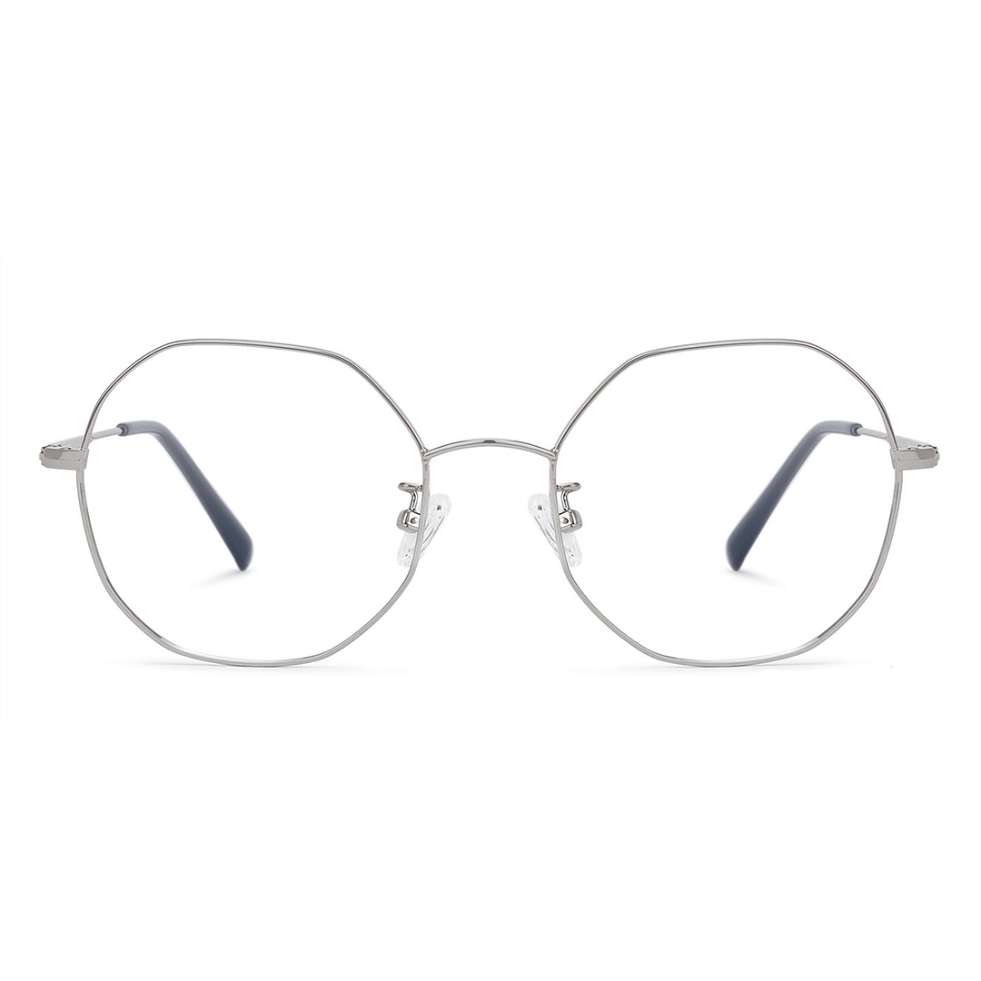 John Jacobs Online Silver Full Rim Geometric left side