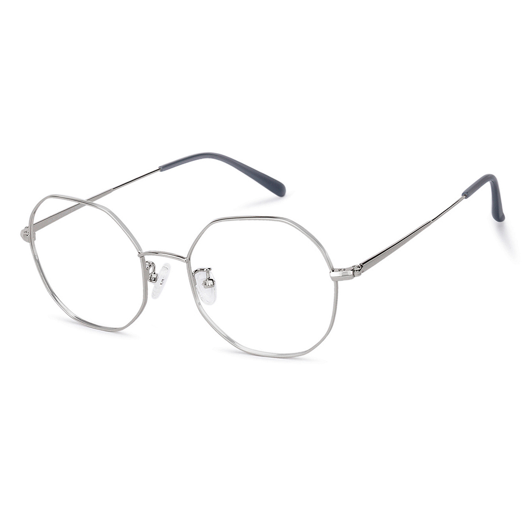 John Jacobs Online Silver Full Rim Geometric right side