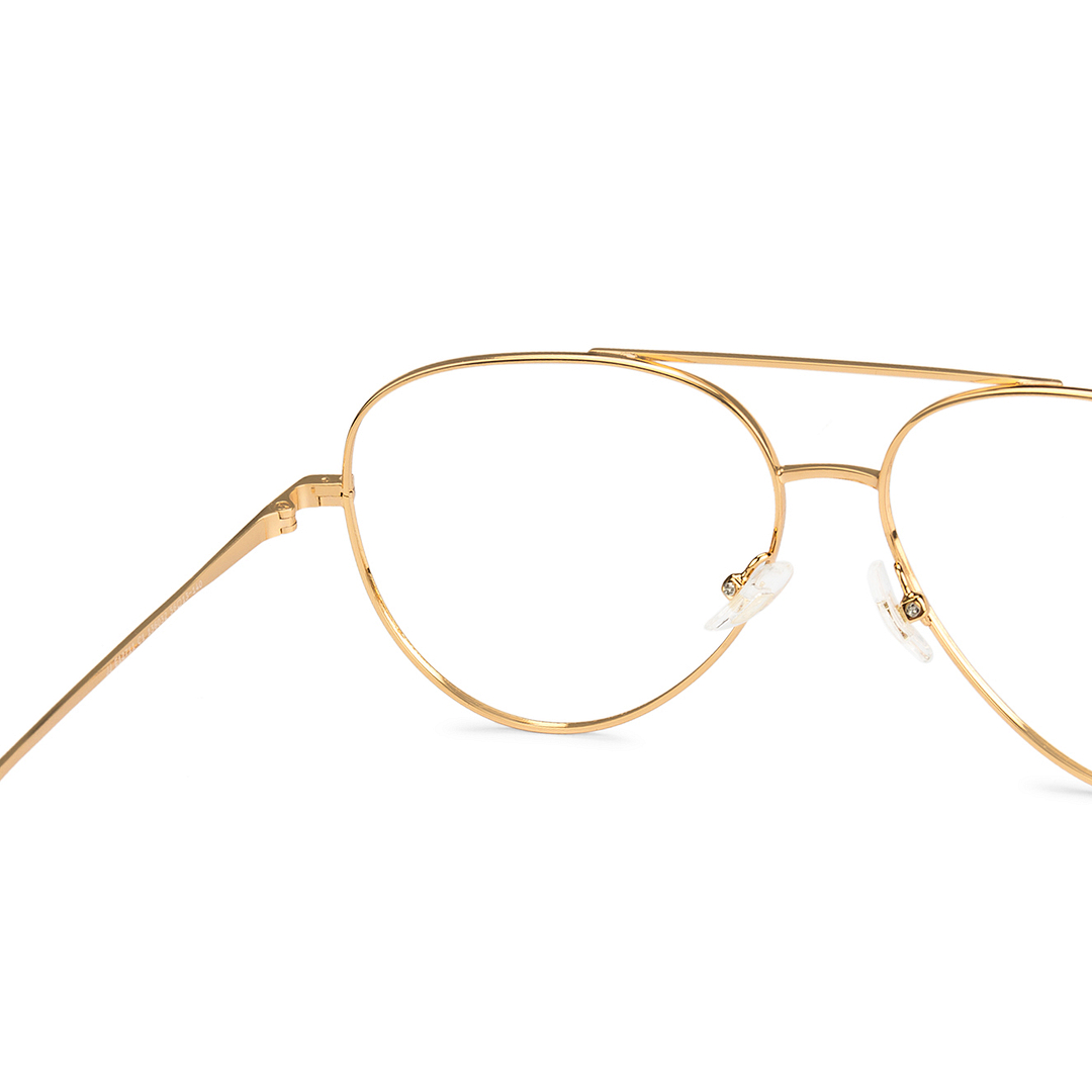 John Jacobs Gold Full Rim Aviator right side