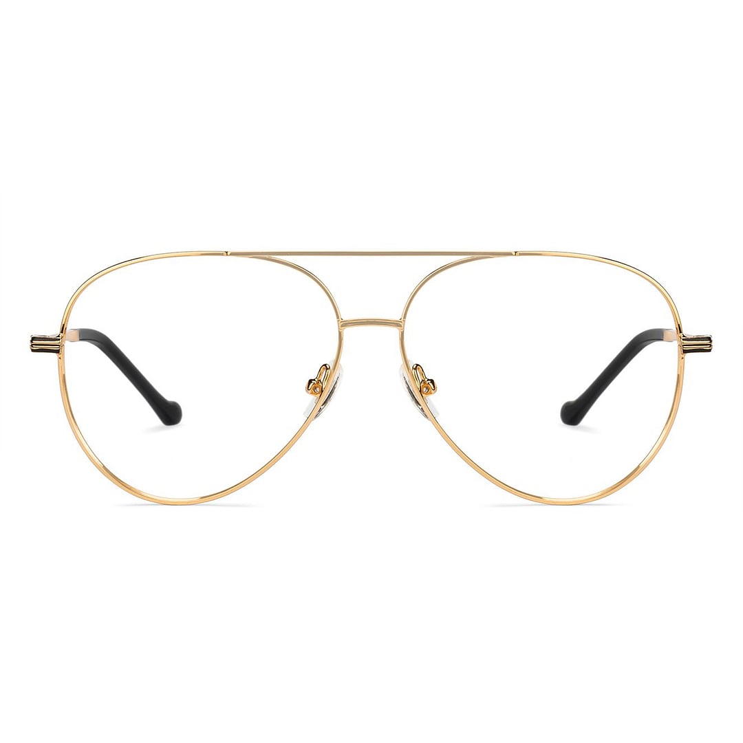 John Jacobs Gold Full Rim Aviator right side