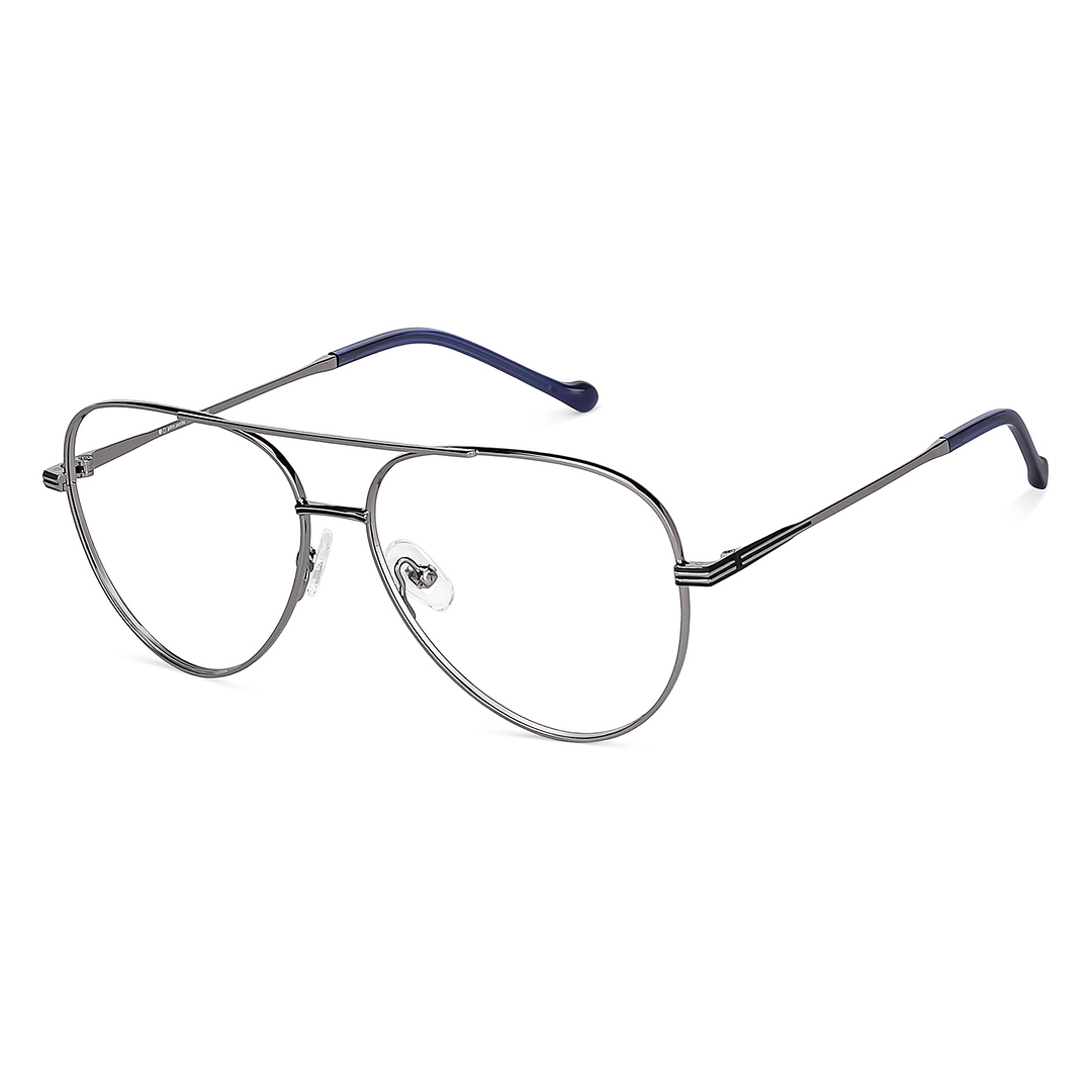 John Jacobs Gray Full Rim Aviator right side