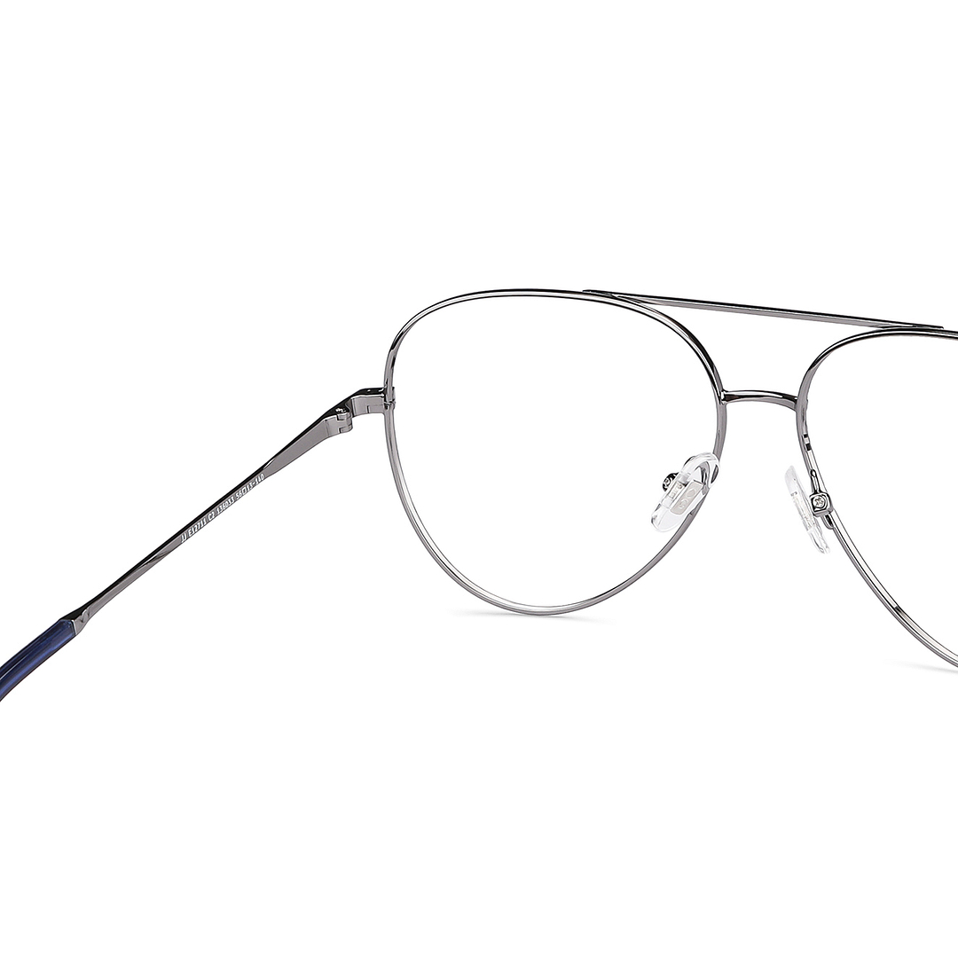 John Jacobs Gray Full Rim Aviator right side