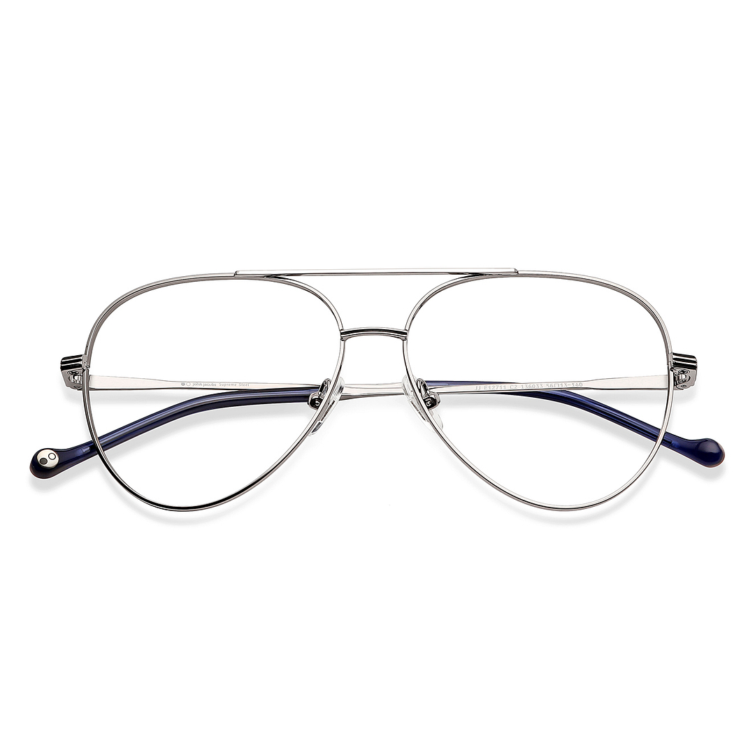 John Jacobs Gray Full Rim Aviator left side