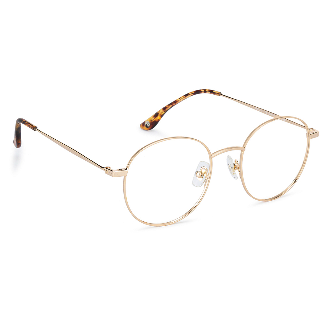 John Jacobs Online Gold Full Rim Round left side