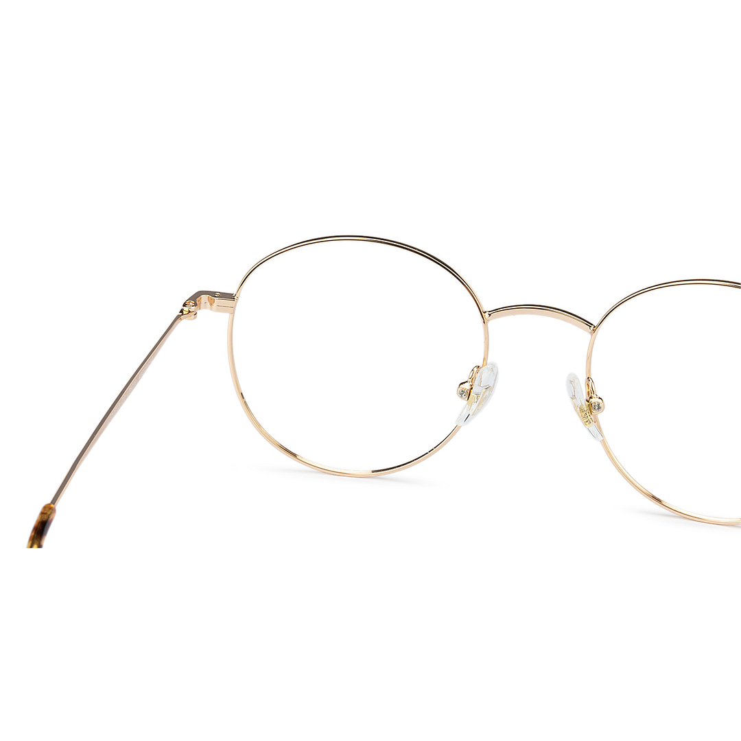 John Jacobs Online Gold Full Rim Round left side