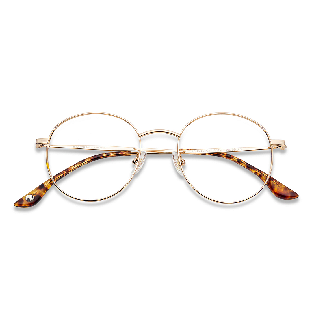 John Jacobs Online Gold Full Rim Round right side