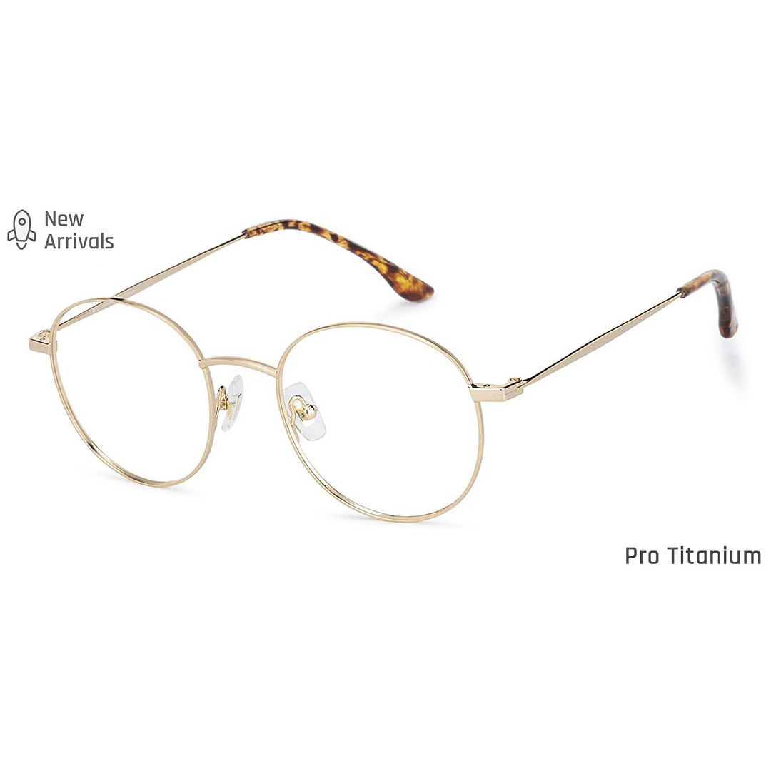 John Jacobs Online Gold Full Rim Round right side