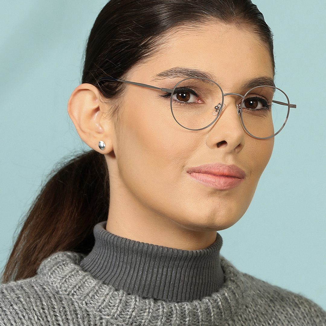 John Jacobs Online Dark Gray Full Rim Round left side