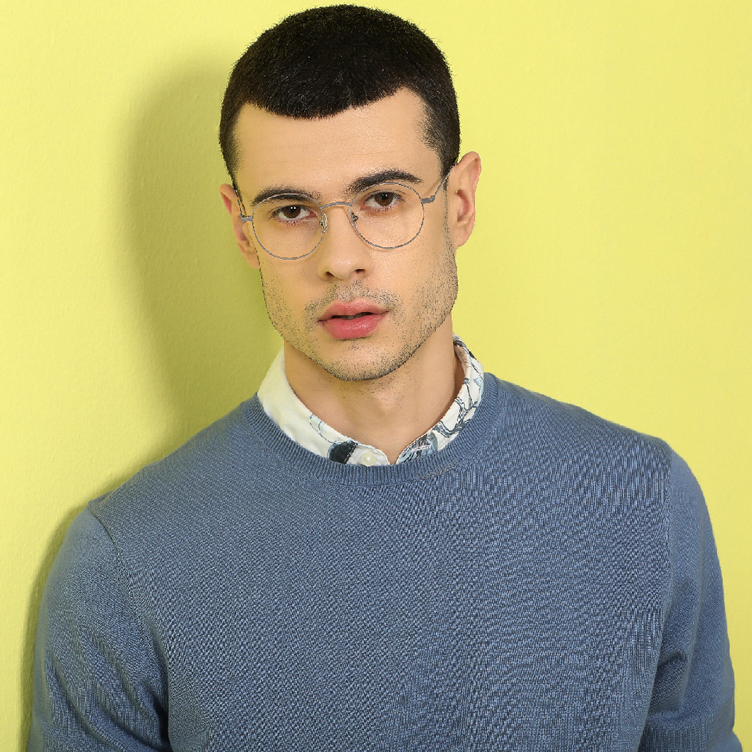 John Jacobs Online Dark Gray Full Rim Round left side