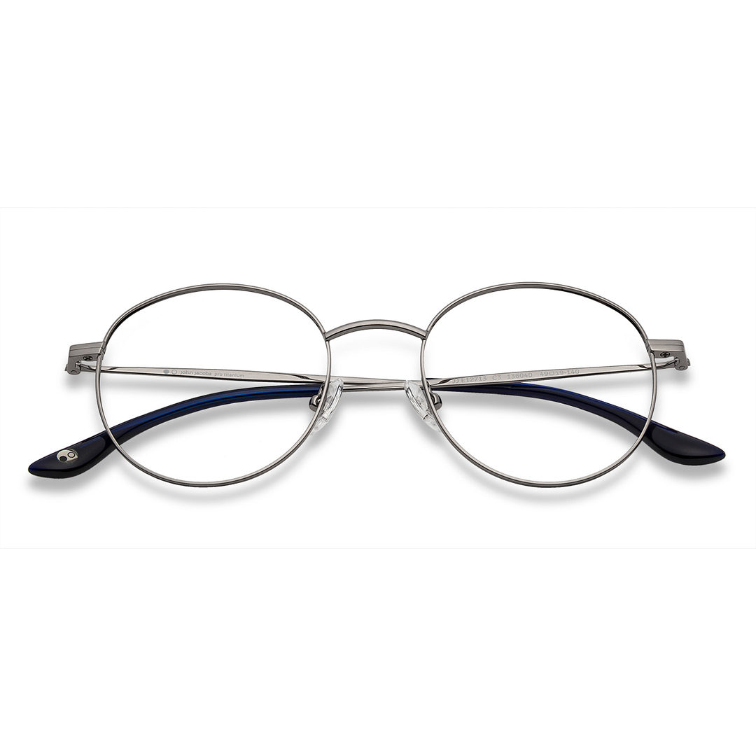 John Jacobs Online Dark Gray Full Rim Round right side