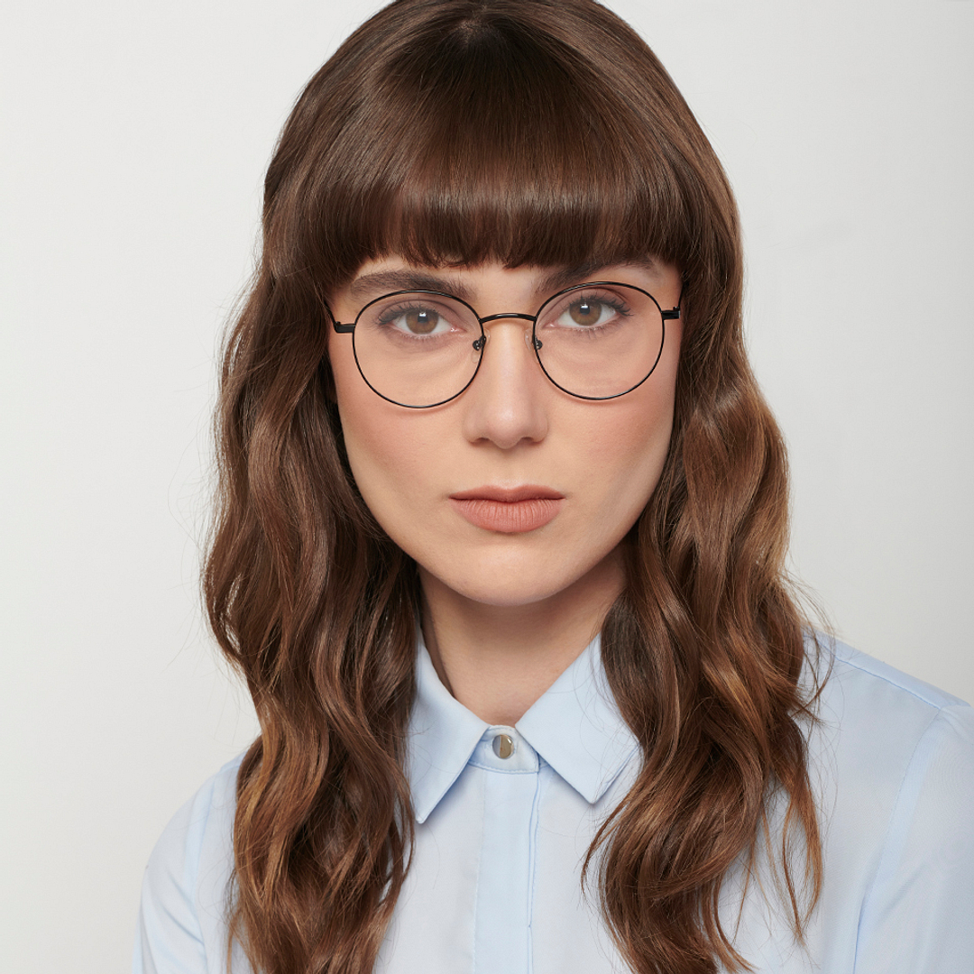 John Jacobs Black Full Rim Round right side