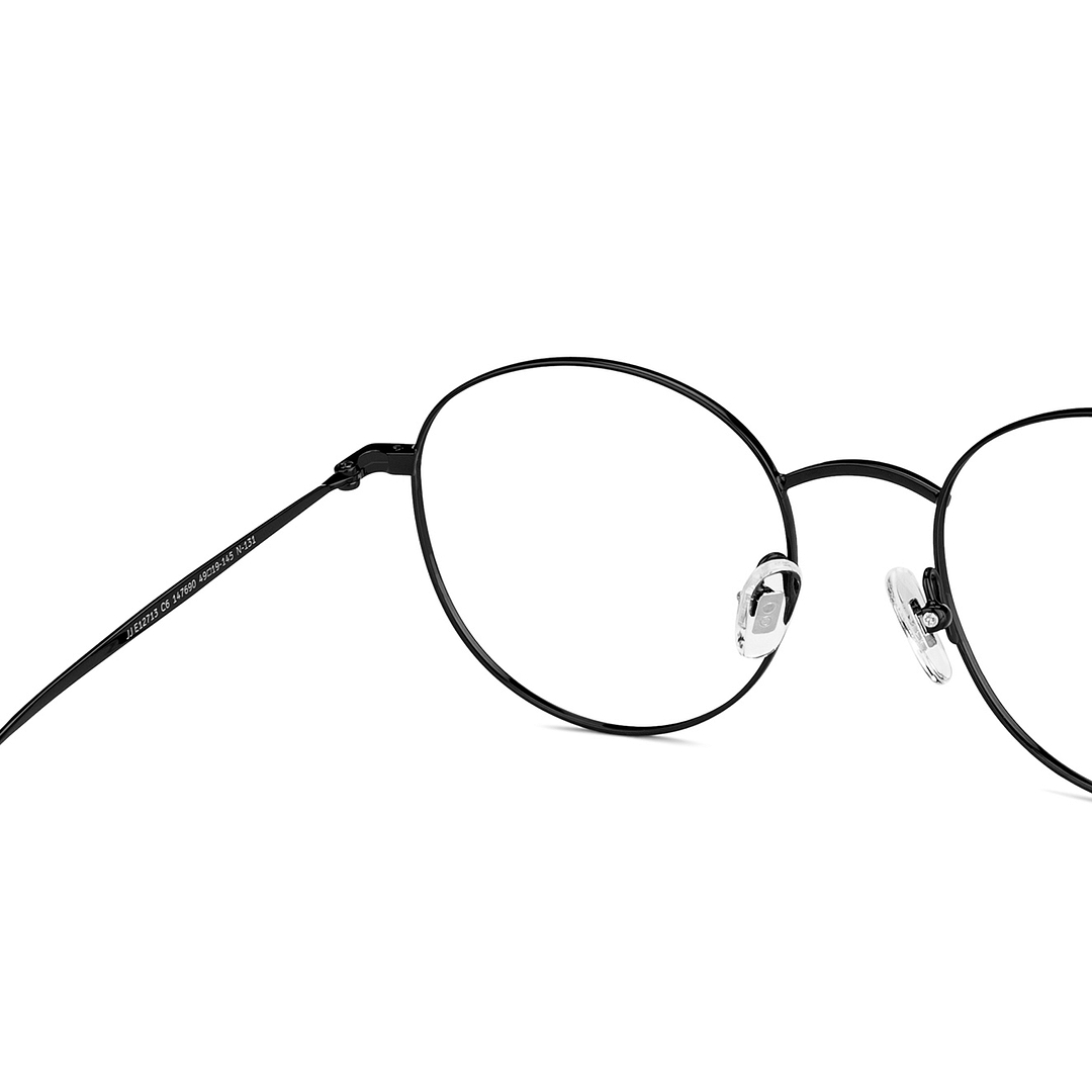 John Jacobs Black Full Rim Round right side