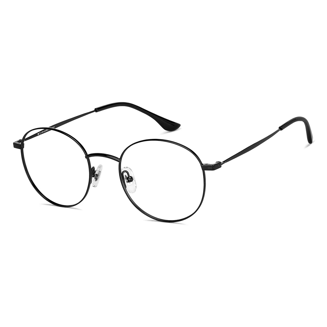 John Jacobs Black Full Rim Round right side