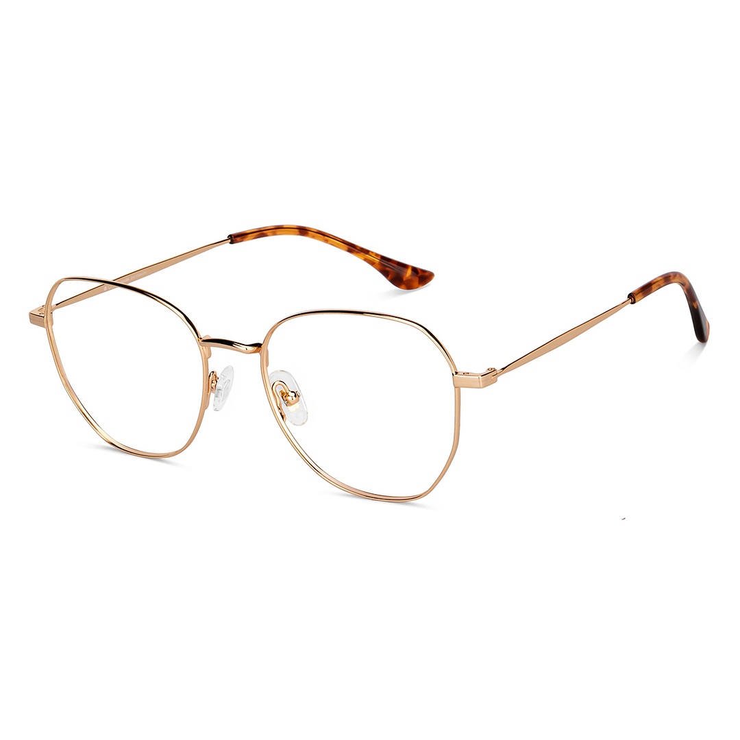 John Jacobs Online Gold Full Rim Geometric right side