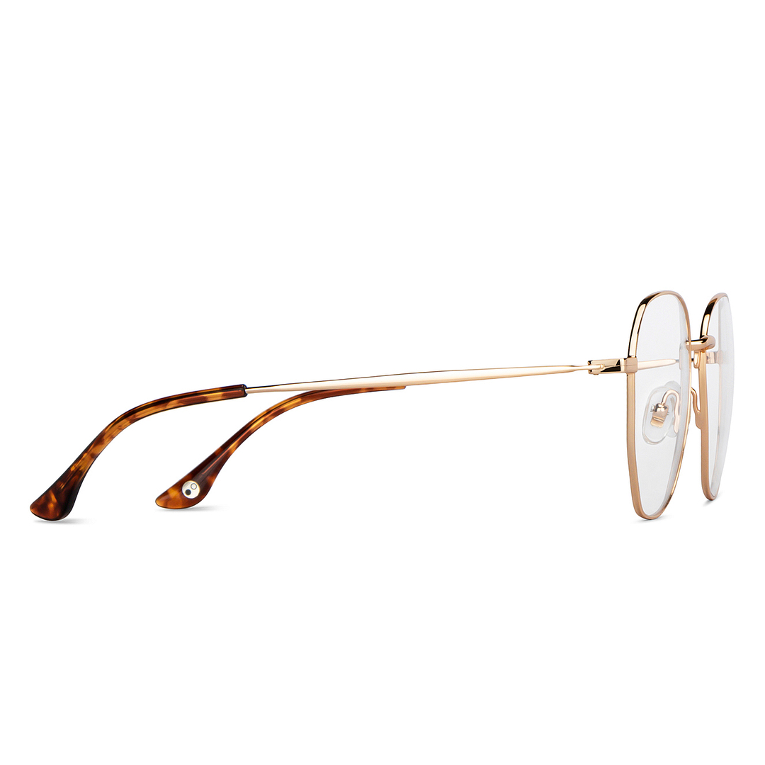 John Jacobs Online Gold Full Rim Geometric left side
