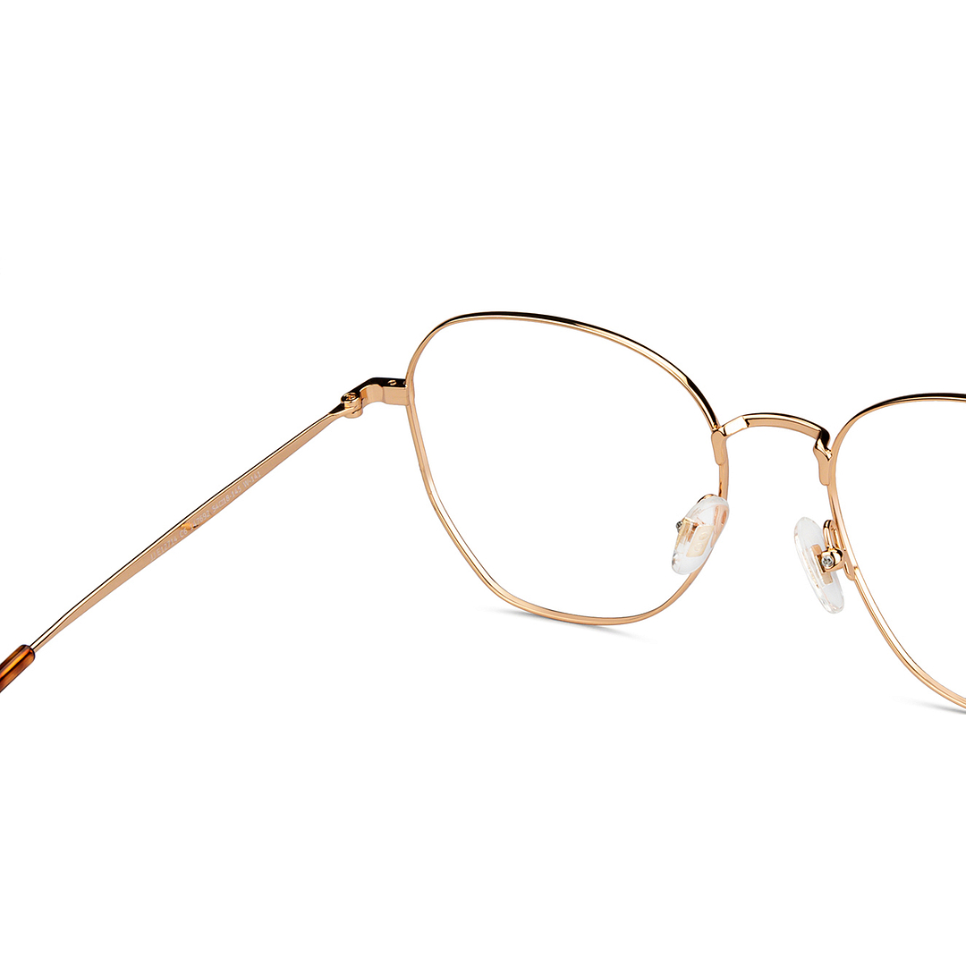John Jacobs Online Gold Full Rim Geometric right side