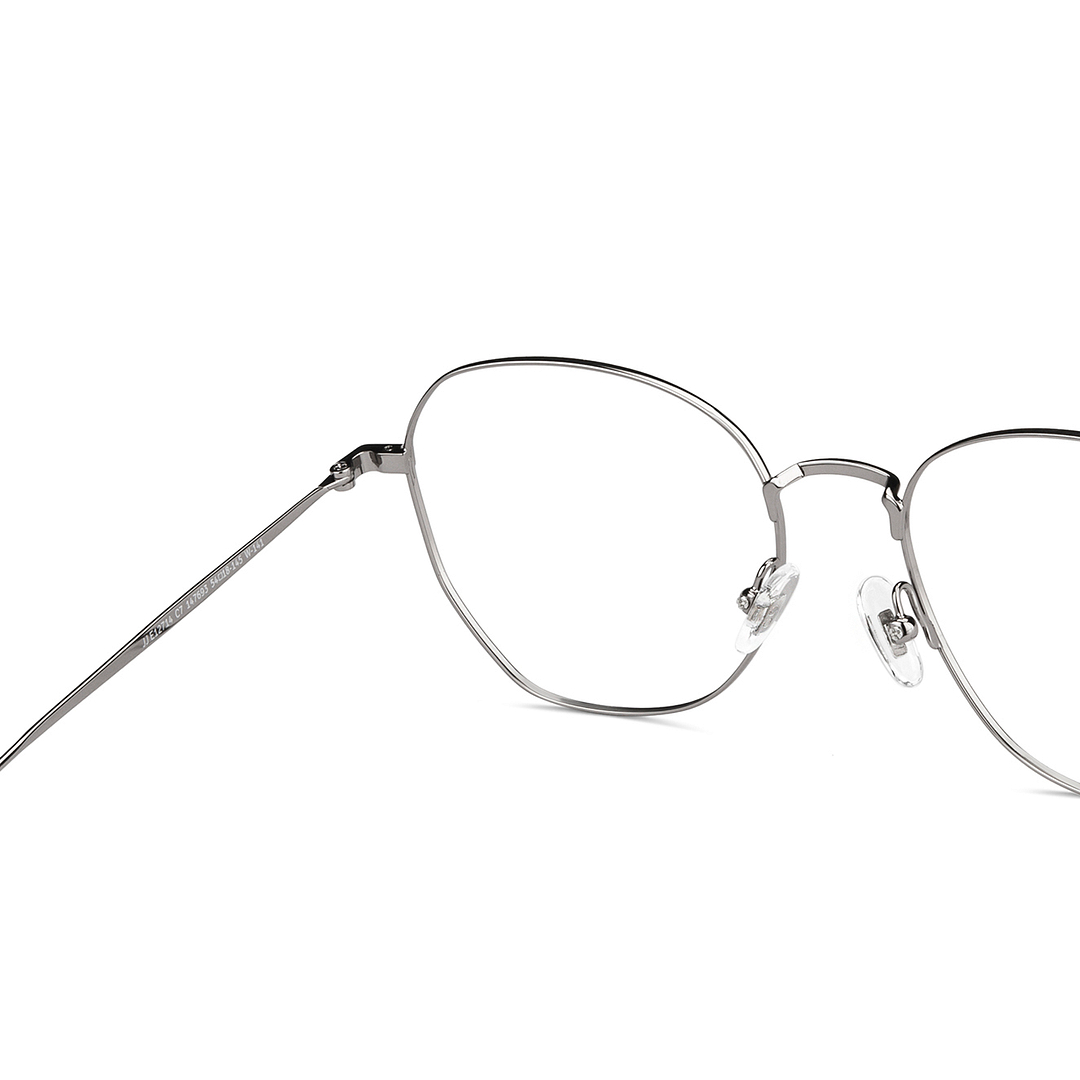 John Jacobs Online Gunmetal Full Rim Geometric right side