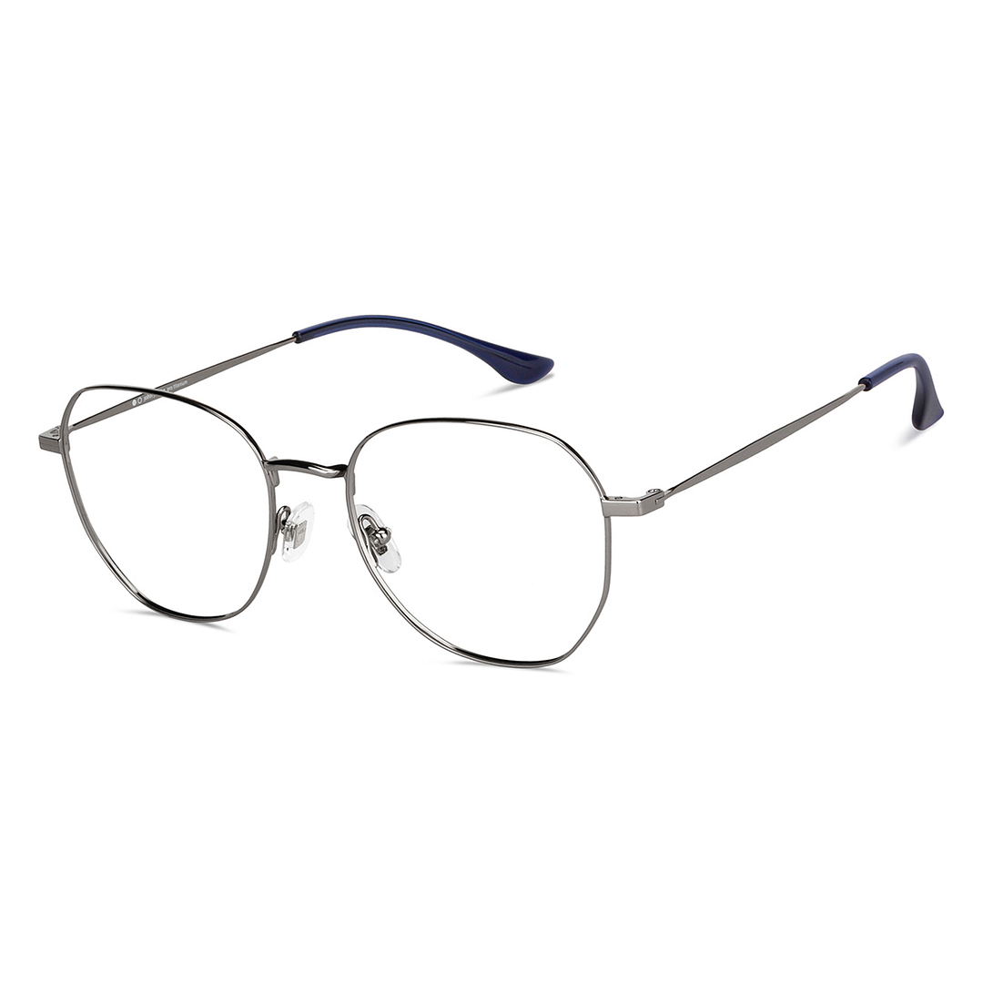 John Jacobs Online Gunmetal Full Rim Geometric right side