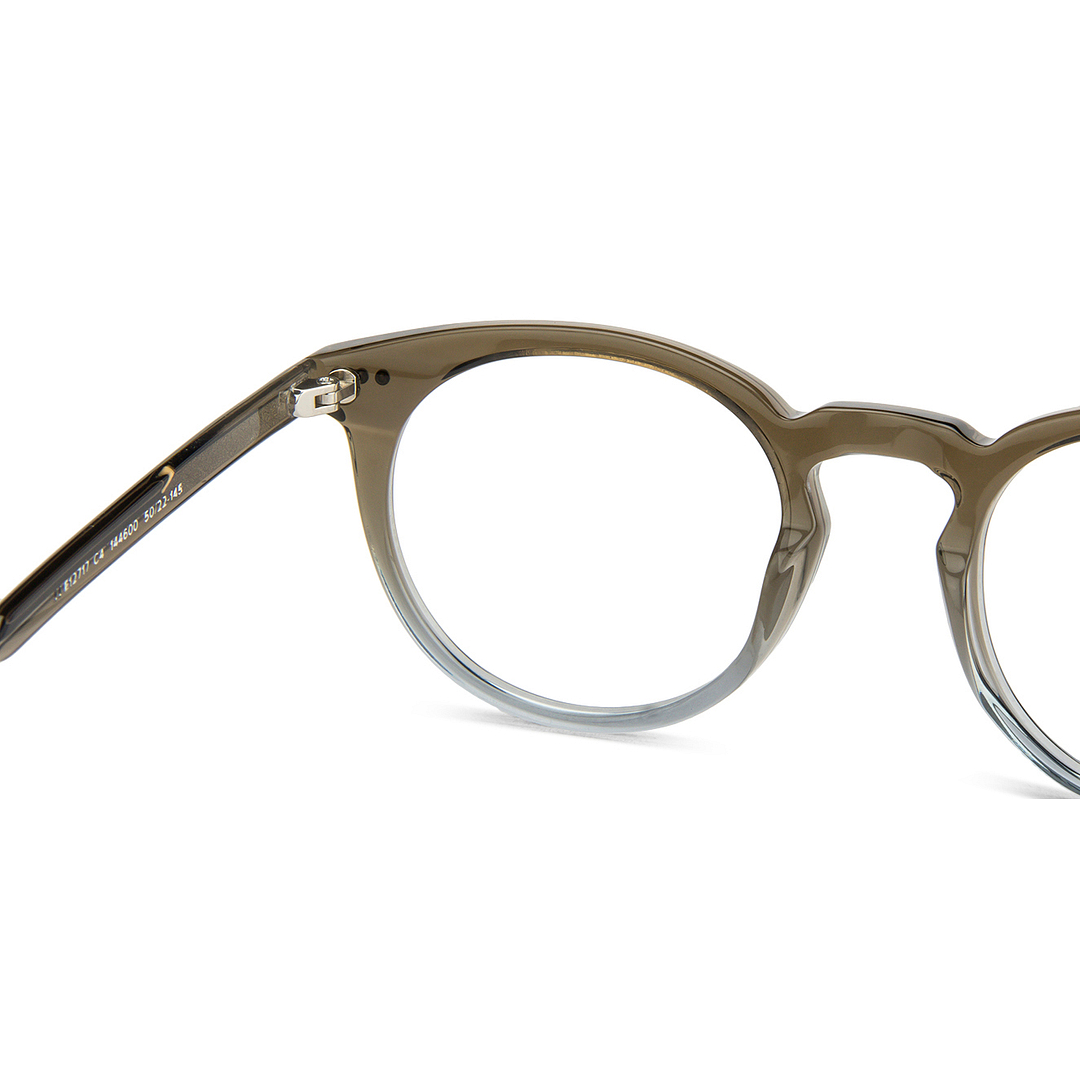 John Jacobs Brown Transparent Full Rim Round right side