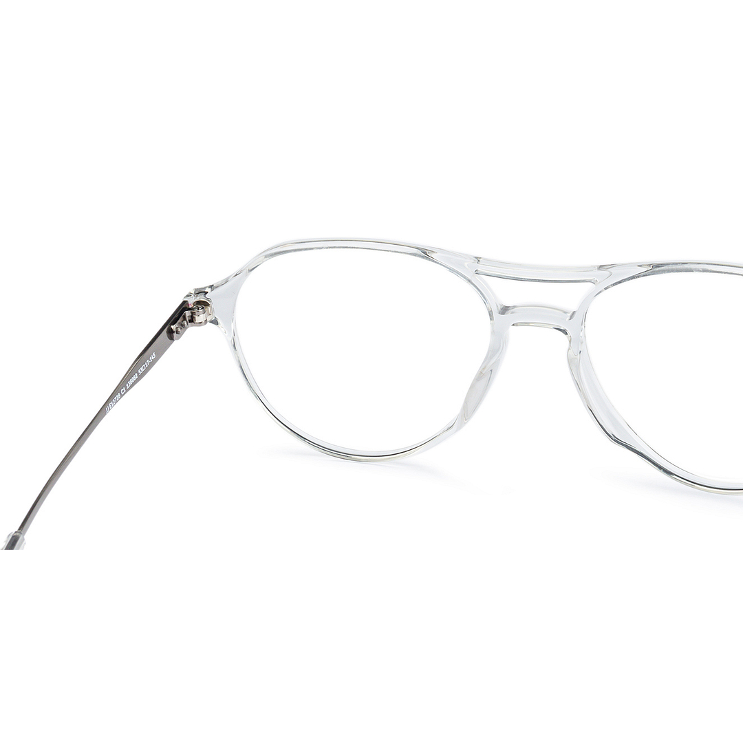 John Jacobs Crystal Transparent Full Rim Aviator left side