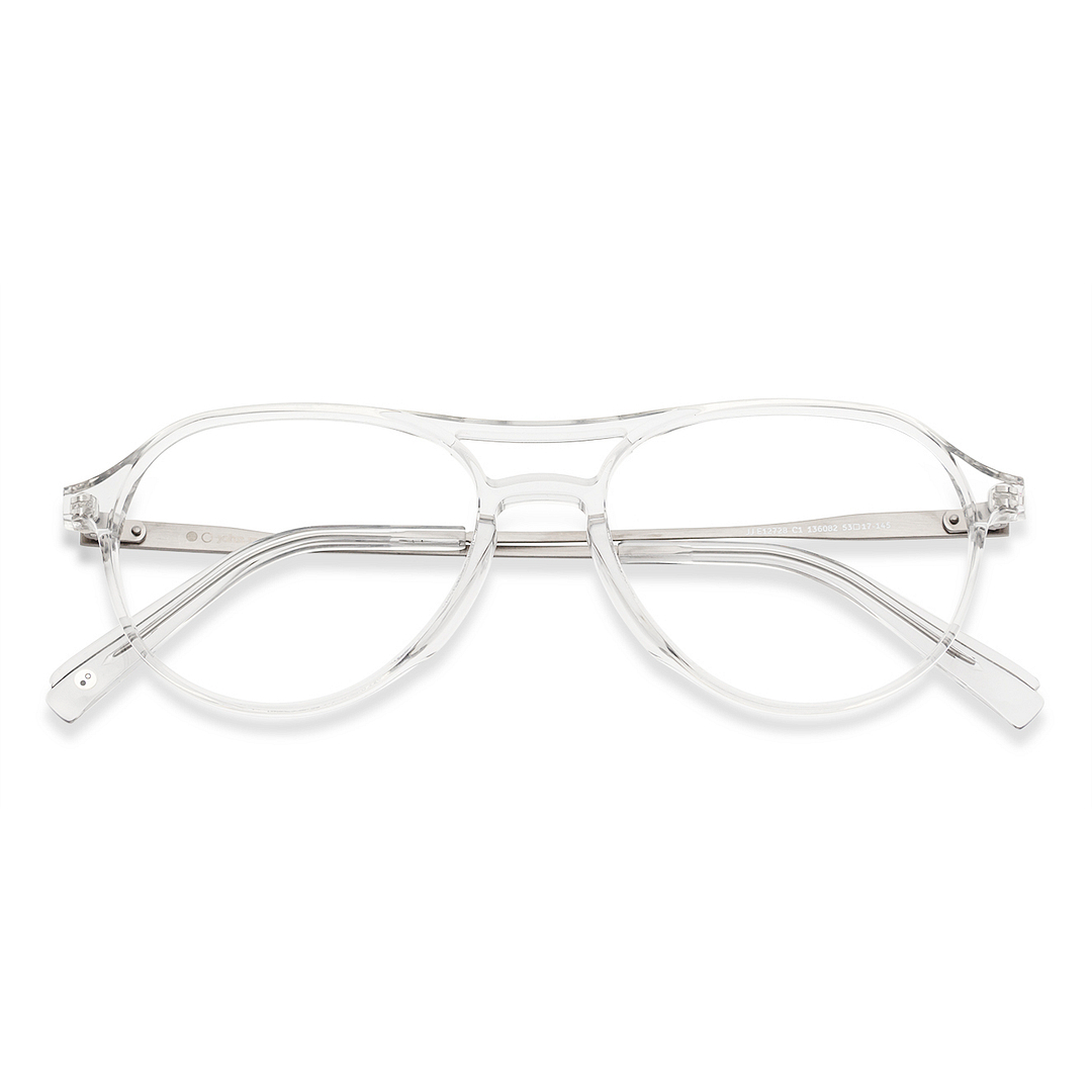 John Jacobs Crystal Transparent Full Rim Aviator right side