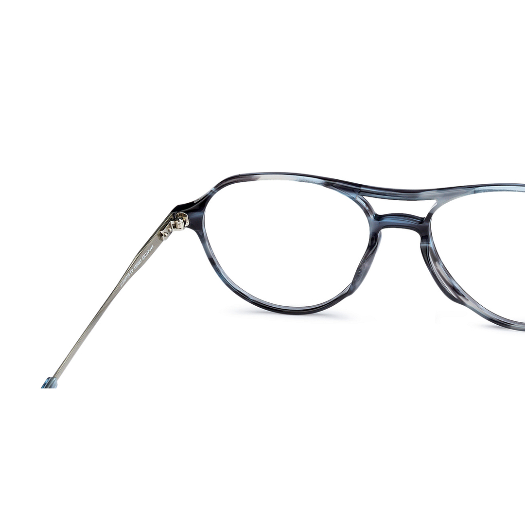 John Jacobs Sky Blue Full Rim Aviator left side