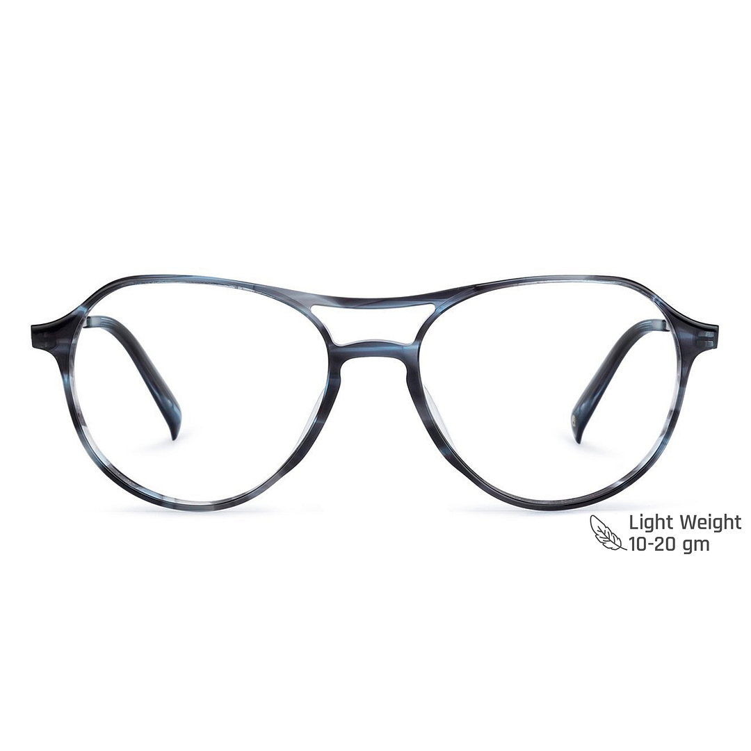 John Jacobs Sky Blue Full Rim Aviator right side