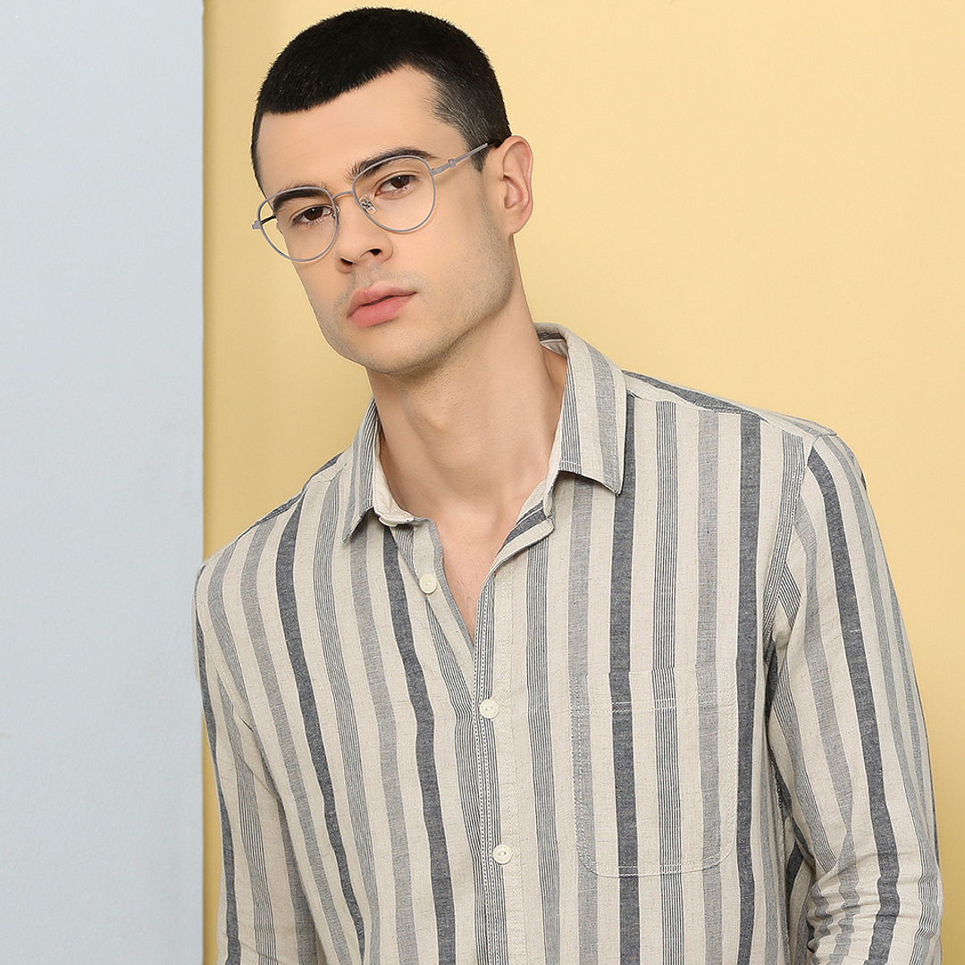 John Jacobs Silver Full Rim Aviator right side