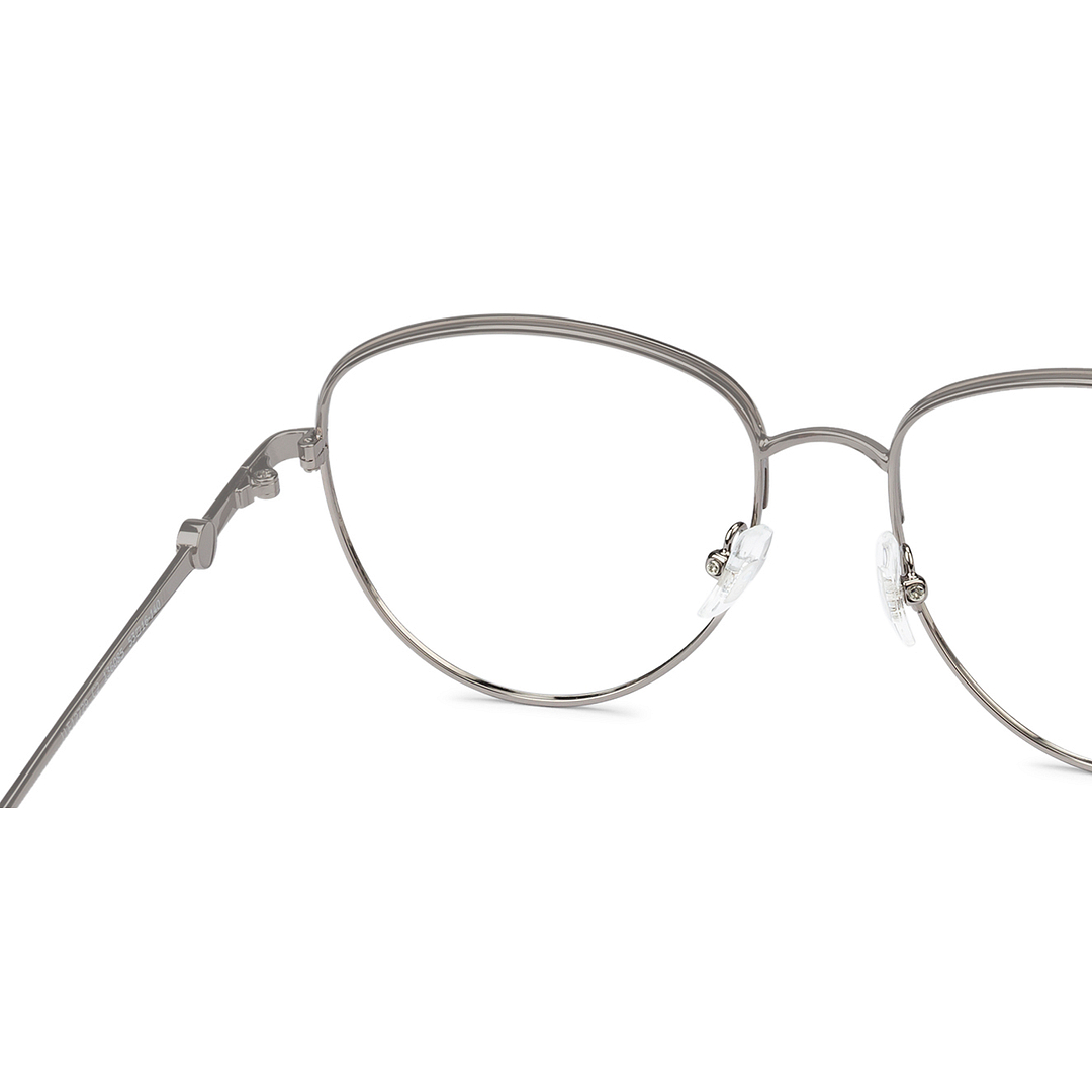 John Jacobs Silver Full Rim Aviator left side