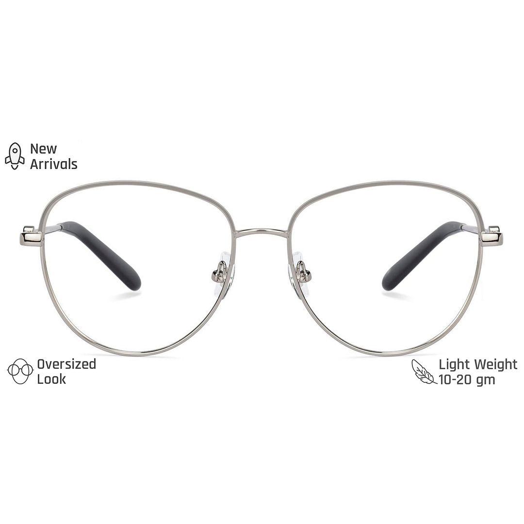 John Jacobs Silver Full Rim Aviator right side