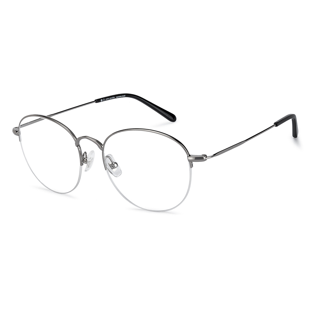 John Jacobs Online Gray Half Rim Round right side
