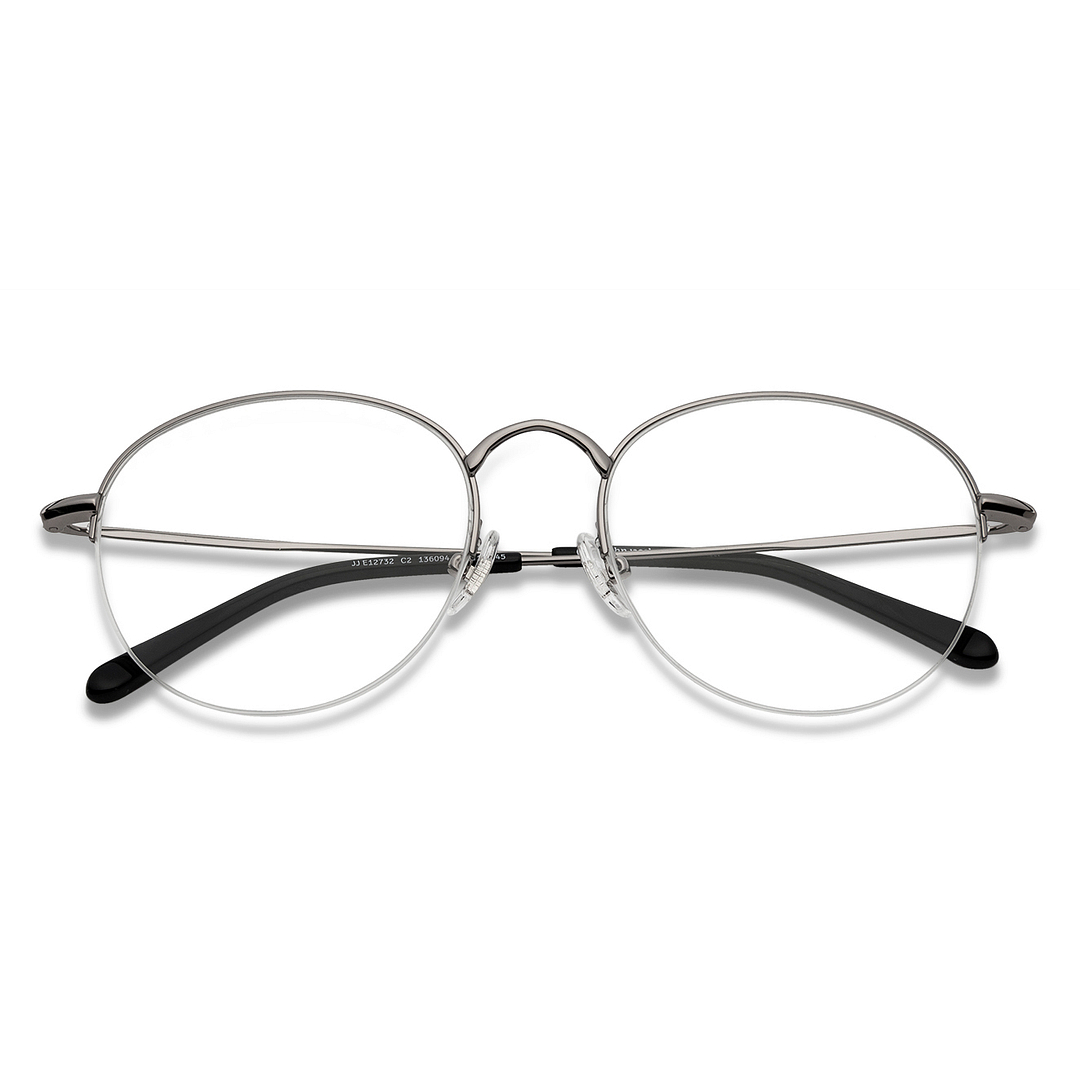 John Jacobs Online Gray Half Rim Round right side