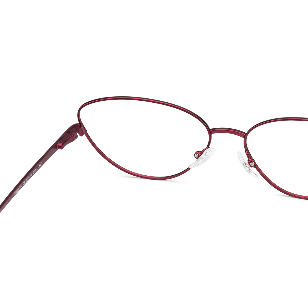 John Jacobs Online Red Full Rim Cat Eye left side