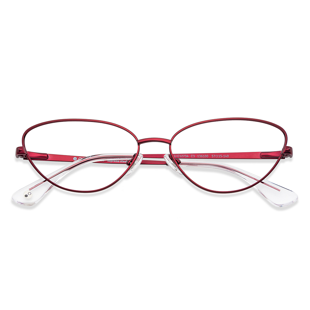 John Jacobs Online Red Full Rim Cat Eye right side