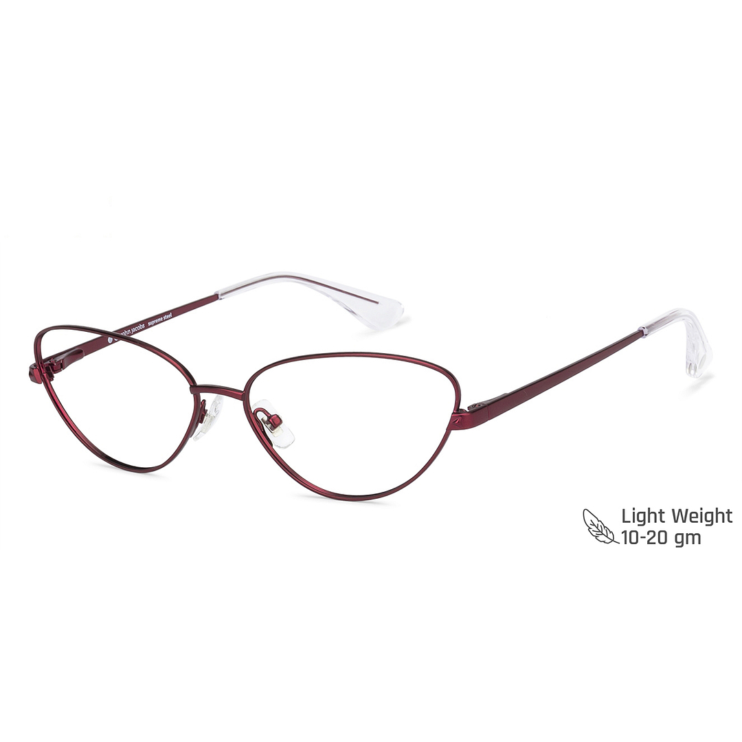 John Jacobs Online Red Full Rim Cat Eye left side