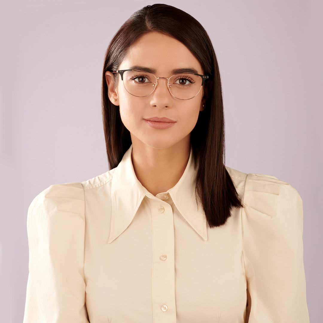 John Jacobs Online Rose Gold Full Rim Cat Eye left side