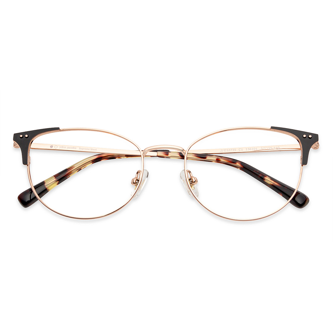 John Jacobs Online Rose Gold Full Rim Cat Eye left side