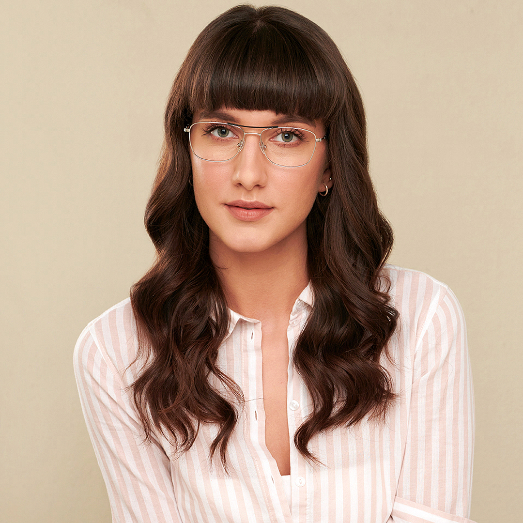 John Jacobs Online Silver Full Rim Square left side