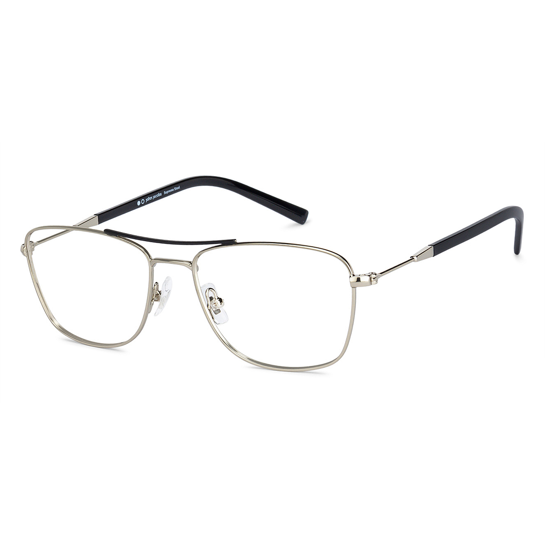 John Jacobs Online Silver Full Rim Square right side