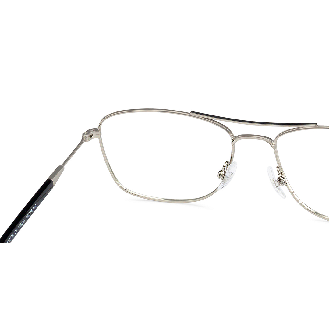 John Jacobs Online Silver Full Rim Square right side