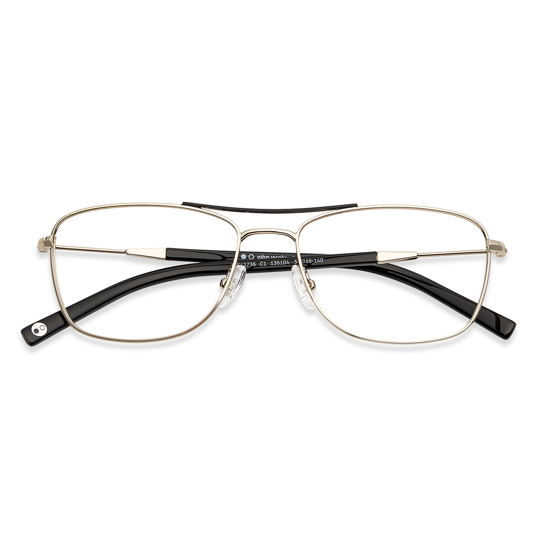 John Jacobs Online Silver Full Rim Square left side