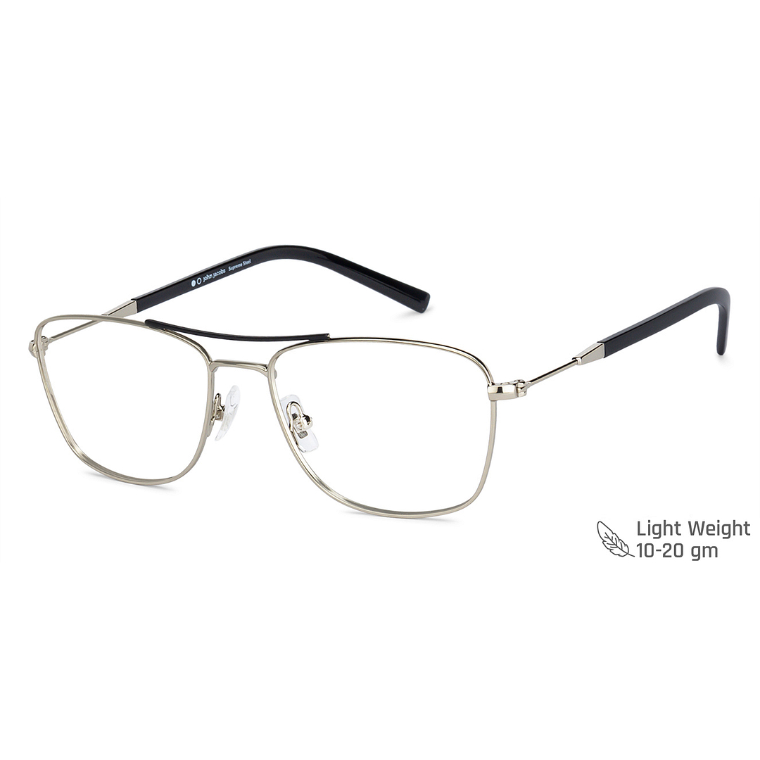 John Jacobs Online Silver Full Rim Square right side